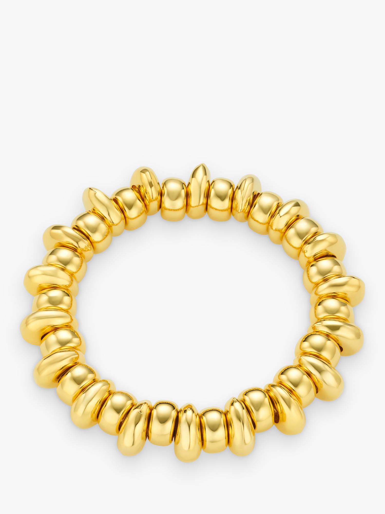 Polished Metal Nugget Stretch Bracelet