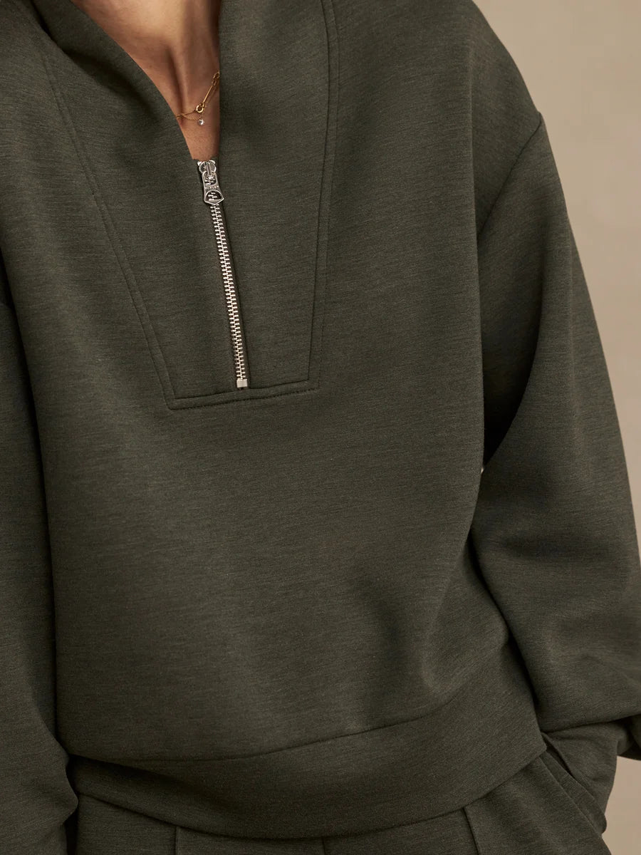 Varley Davidson Sweat - Olive Marl