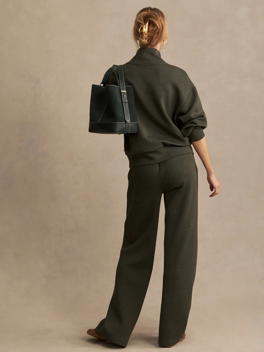 Varley The Wide Leg Pant 28" - Olive Marl