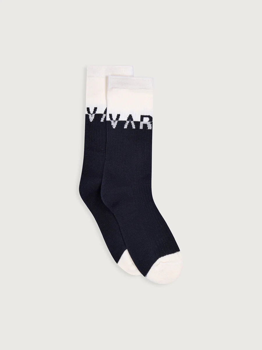 Stellar Colourblock Sock - Black / Egret