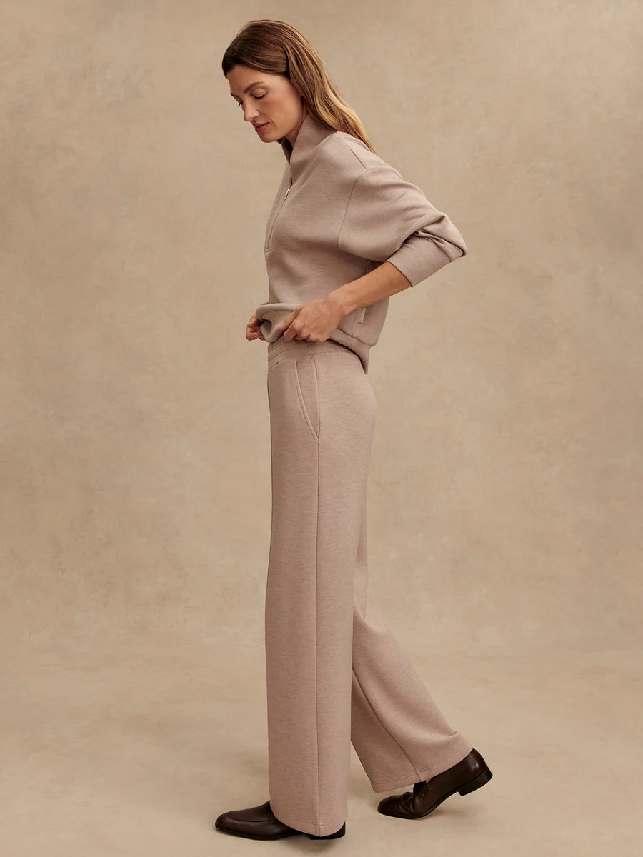 Varley The Wide Leg Pant 28" - Taupe Marl