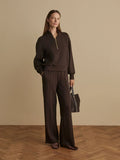 The Wide Leg Pant 30 - Coffee Bean