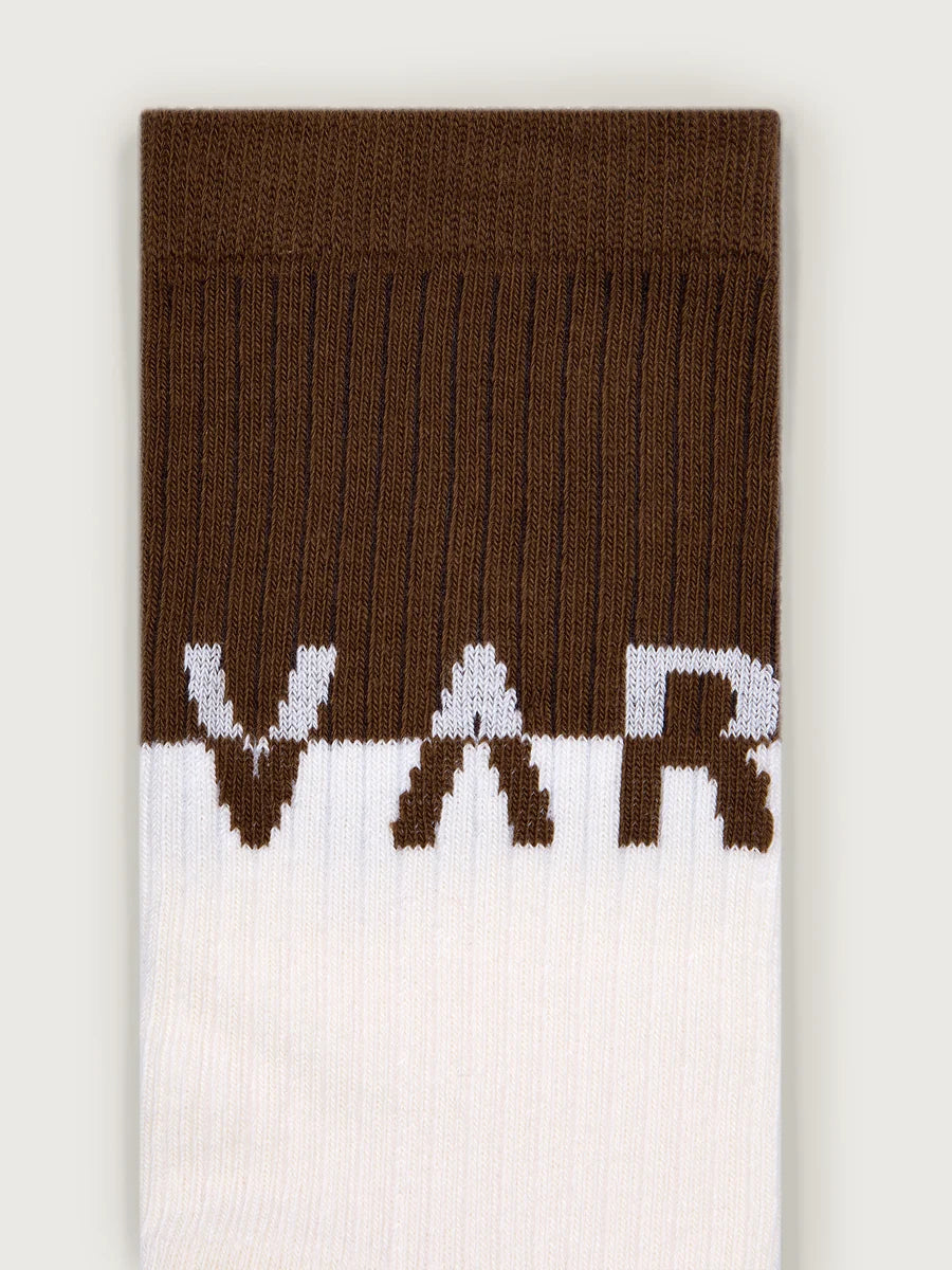Stellar Colourblock Sock - Egret / Deep Taupe