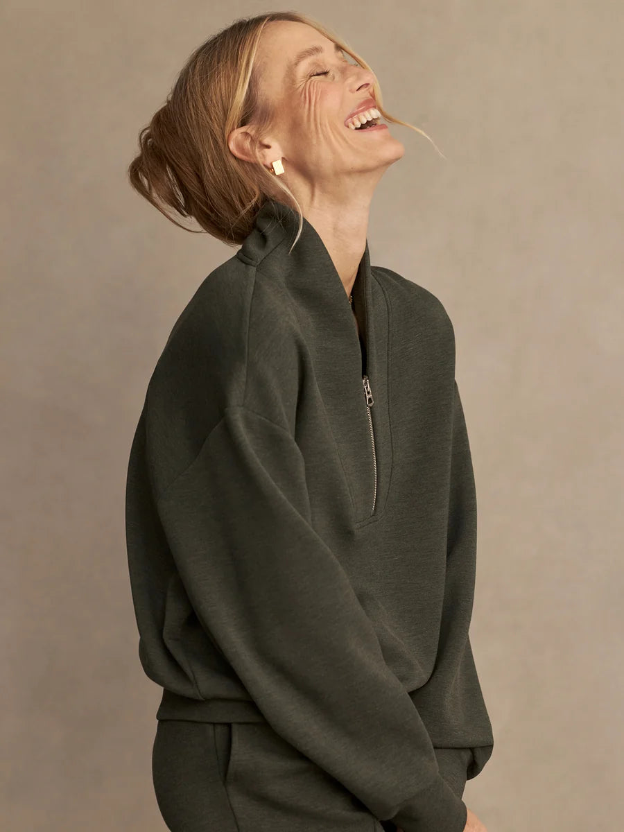Varley Davidson Sweat - Olive Marl