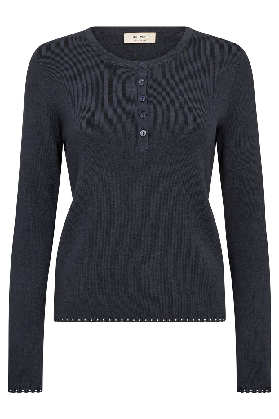 MMAliz Caliz Plain LS Knit - Salute Navy