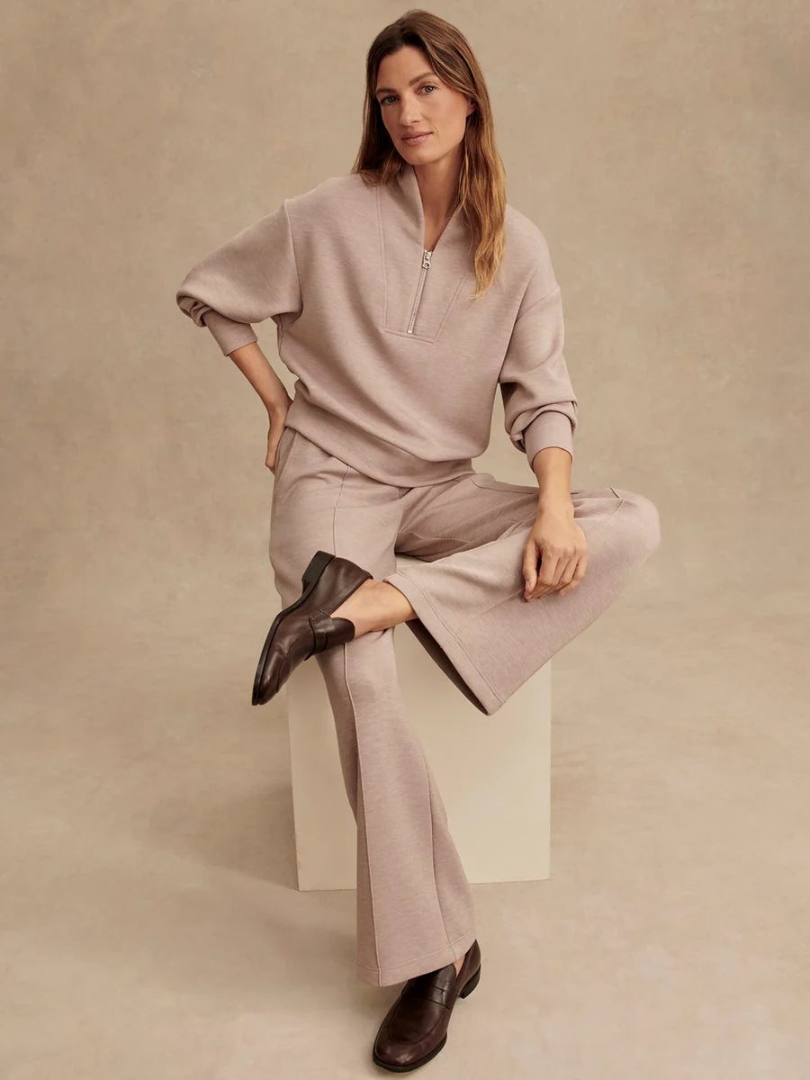Varley The Wide Leg Pant 28" - Taupe Marl
